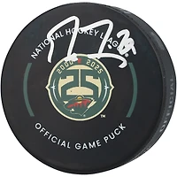 Rondelle de match officielle autographiée par Marc-André Fleury du Minnesota Wild, commémorant le 25e anniversaire
