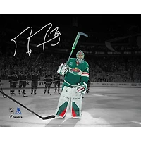 Marc-André Fleury, Wild du Minnesota, autographié 8" x 10" lors du dernier match de la saison régulière de la LNH