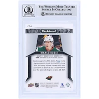 Carte de recrue 10 authentifiée 2022-23 Upper Deck Parkhurst Prominent Prospects #PP-4 Beckett Fanatics Witnessed Minnesota Wild autographiée