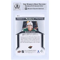 Marco Rossi Minnesota Wild dédicacé 2022-23 Upper Deck Parkhurst Prominent Prospects #PP-4 Beckett Fanatics a été témoin d'une carte de recrue /10 authentifiée