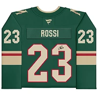 Maillot premium vert dédicacé par Marco Rossi du Minnesota Wild