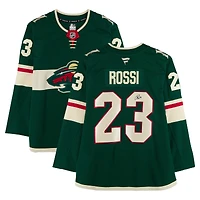 Maillot premium vert dédicacé par Marco Rossi du Minnesota Wild
