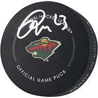 Marco Rossi Minnesota Wild Autographed Official Game Puck