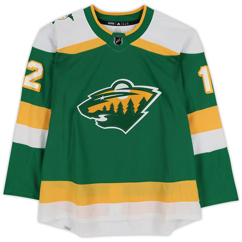 Matthew Boldy Minnesota Wild Autographed 2023-24 Green Alternate adidas Authentic Jersey