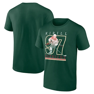 Men's Fanatics Kirill Kaprizov Dark Green Minnesota Wild Player T-Shirt