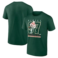 T-shirt de joueur du Minnesota Wild vert foncé Kirill Kaprizov Fanatics pour hommes