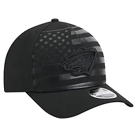 Men's New Era  Black Minnesota Wild Game Day Stealth Flag 9FORTY A-Frame Adjustable Hat