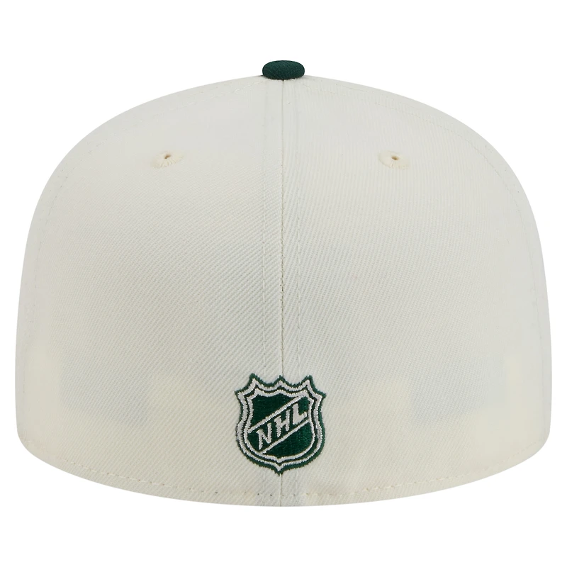 Casquette ajustée bicolore chromée blanche Minnesota Wild 59FIFTY de New Era pour homme