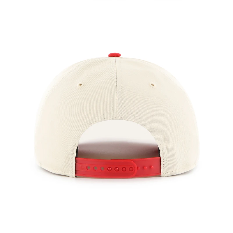 Casquette ajustable pour homme '47 crème/rouge Minnesota Wild avec logo Hitch