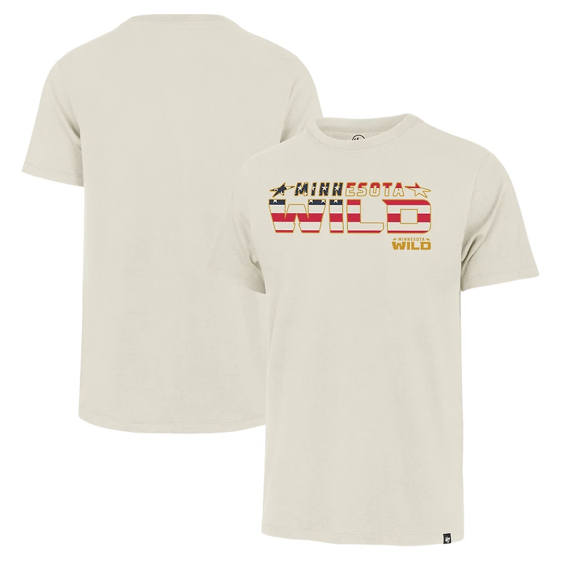 Men's '47 Cream Minnesota Wild Americana Franklin T-Shirt