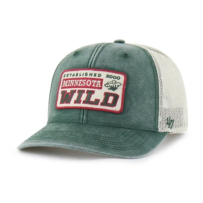 Casquette ajustable Minnesota Wild Canteen 47 verte pour homme, patch teinté pigmenté