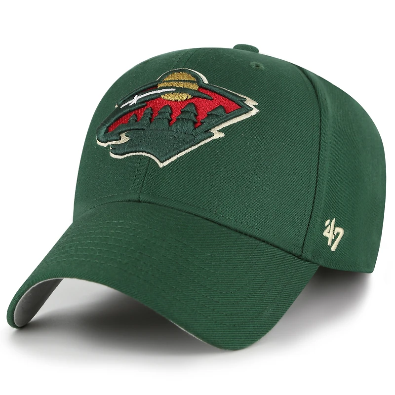 Men's '47 Green Minnesota Wild Wordmark Back Strap MVP Adjustable Hat