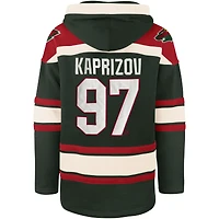 Sweat à capuche '47 Kirill Kaprizov pour hommes, vert, Minnesota Wild, nom et numéro du joueur Lacer