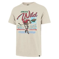 Men's '47  Natural Minnesota Wild Hockey Player Golden Age Scrum T-Shirt