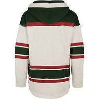 Men's '47  Oatmeal Minnesota Wild Rockaway Lacer Pullover Hoodie