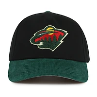 Men's American Needle  Black/Green Minnesota Wild Burnett Adjustable Hat