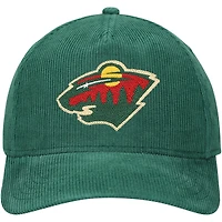 Chapeau réglable en velours côtelé sauvage du Minnesota pour hommes, vert aiguille américaine, point de chaîne