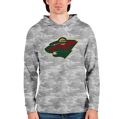 Men's Antigua Camo Minnesota Wild Absolute Pullover Hoodie