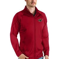 Veste de golf zippée Antigua rouge Minnesota Wild Links pour homme