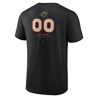 Men's Black Minnesota Wild Custom Midfielder T-Shirt