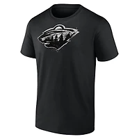 Men's  Black Minnesota Wild Iced Out T-Shirt