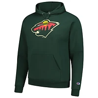 Sweat à capuche Champion Green Minnesota Wild pour homme avec logo principal 1-Hit