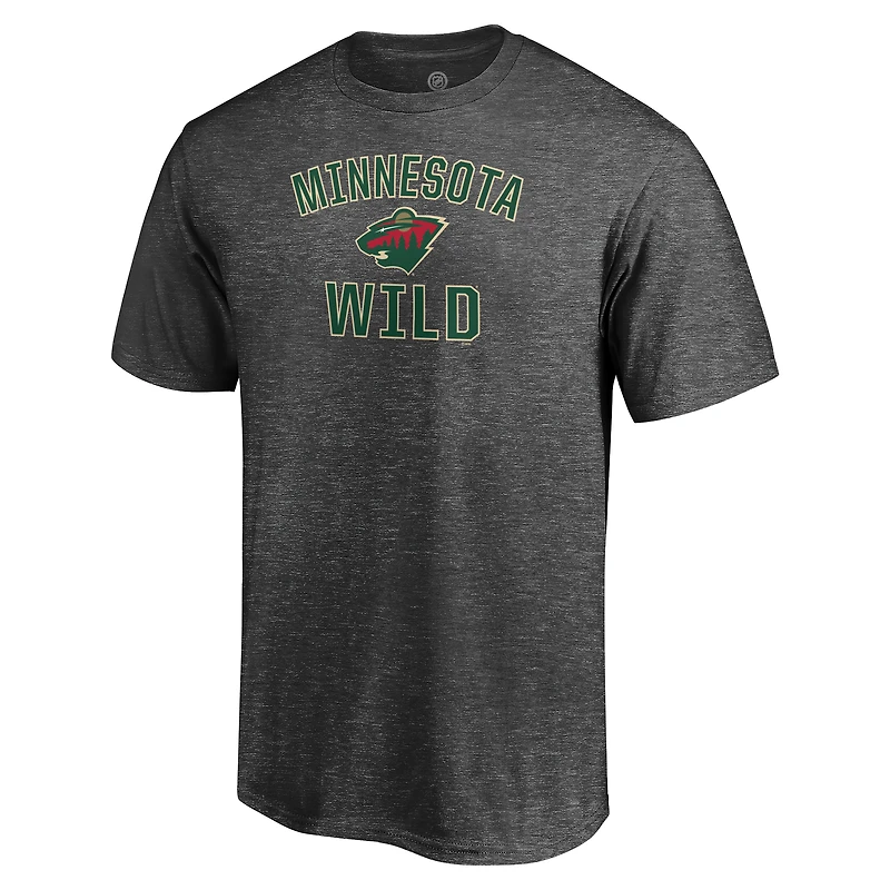 T-shirt anthracite pour homme avec motif Victory Arch des Wild du Minnesota