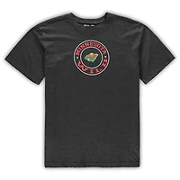 Ensemble de nuit pour homme Concepts Sport noir/anthracite chiné Minnesota Wild Big & Tall T-shirt et short