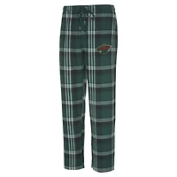 Men's Concepts Sport Green/Black Minnesota Wild Region Flannel Sleep Pants