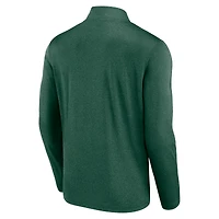 Haut à glissière quart de tour raglan vert foncé pour homme Minnesota Wild Head-to-Head