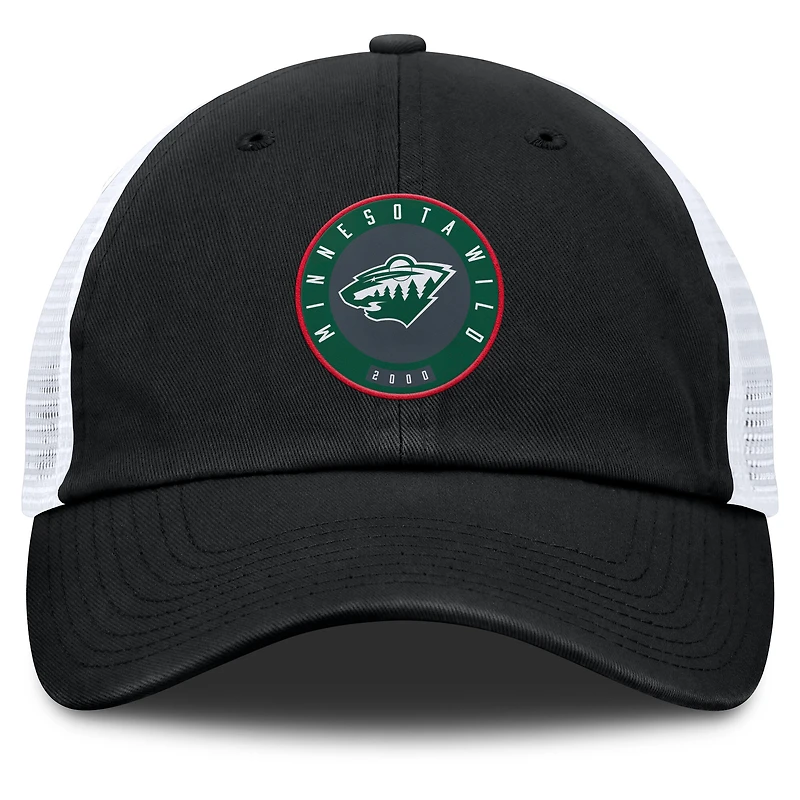 Men's Fanatics  Black/Gray Minnesota Wild Averie Trucker Adjustable Hat