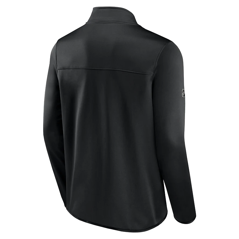 Men's Fanatics Black Minnesota Wild Authentic Pro Rink Fleece Full-Zip Jacket
