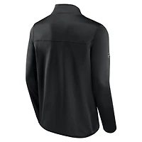 Men's Fanatics Black Minnesota Wild Authentic Pro Rink Fleece Full-Zip Jacket