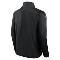 Veste polaire zippée intégrale Fanatics noire authentique Minnesota Wild Pro Rink pour homme