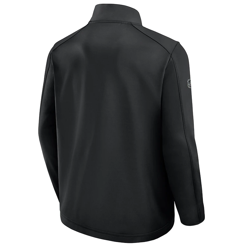 Veste zippée intégrale Fanatics noire authentique Minnesota Wild Pro Rink pour homme