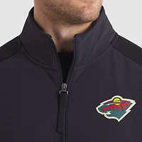 Veste zippée intégrale Fanatics noire authentique Minnesota Wild Pro Rink pour homme
