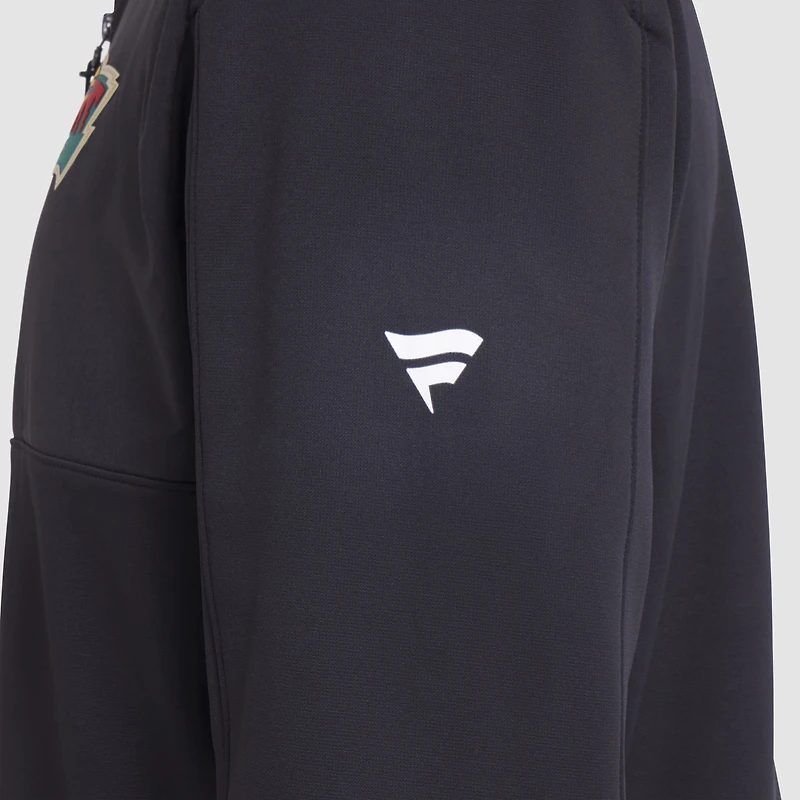 Men's Fanatics Black Minnesota Wild Authentic Pro Rink Full-Zip Jacket