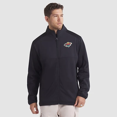 Veste zippée intégrale Fanatics noire authentique Minnesota Wild Pro Rink pour homme