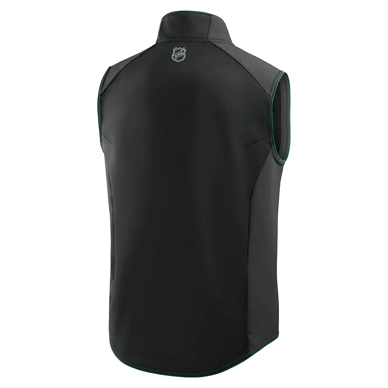 Men's Fanatics Black Minnesota Wild Authentic Pro Rink Full-Zip Vest