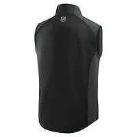 Men's Fanatics Black Minnesota Wild Authentic Pro Rink Full-Zip Vest