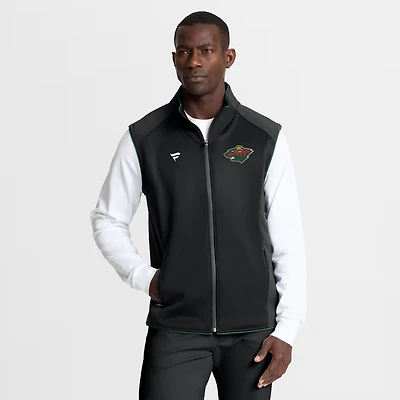 Men's Fanatics Black Minnesota Wild Authentic Pro Rink Full-Zip Vest