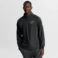 Men's Fanatics Black Minnesota Wild Authentic Pro Rink Training Quarter-Zip Pullover