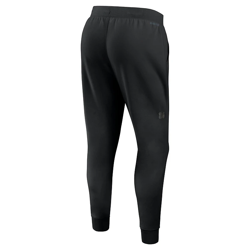 Men's Fanatics  Black Minnesota Wild Authentic Pro Road Fleece Sweatpants