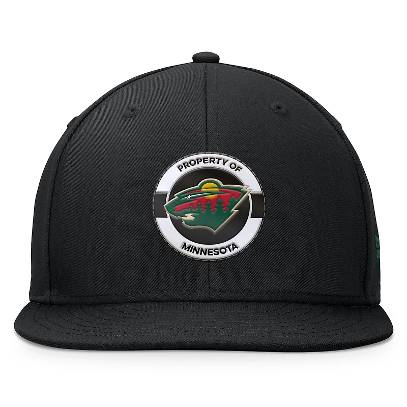 Casquette Snapback Minnesota Wild Authentic Pro Training Camp Fanatics pour hommes