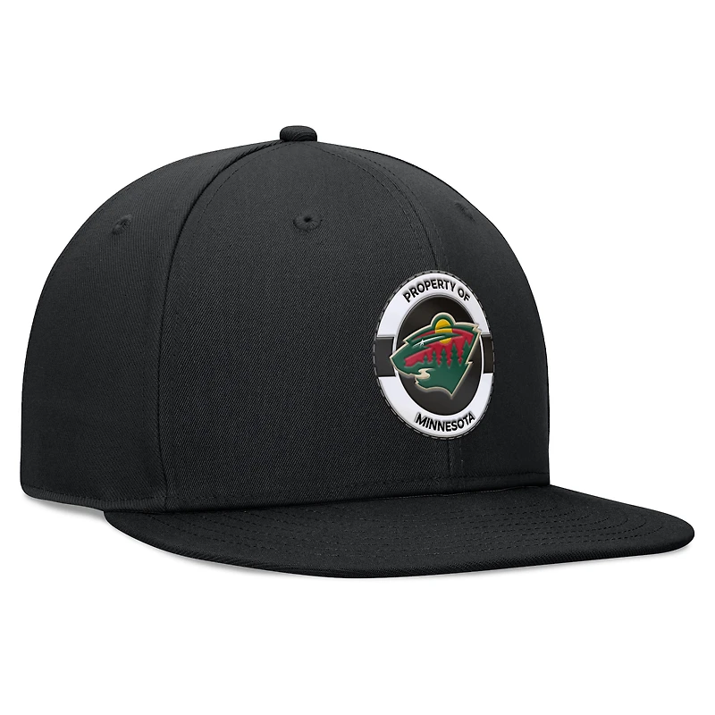Casquette Snapback Minnesota Wild Authentic Pro Training Camp Fanatics pour hommes