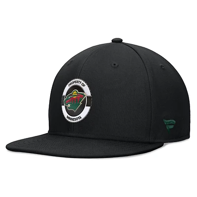 Casquette Snapback Minnesota Wild Authentic Pro Training Camp Fanatics pour hommes