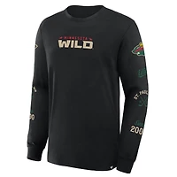 Men's Fanatics Black Minnesota Wild Boxed Legacy Long Sleeve T-Shirt