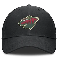 Men's Fanatics Black Minnesota Wild Force Adjustable Hat