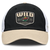 Casquette ajustable unique pour camionneur Minnesota Wild Fundamental noire Fanatics pour hommes