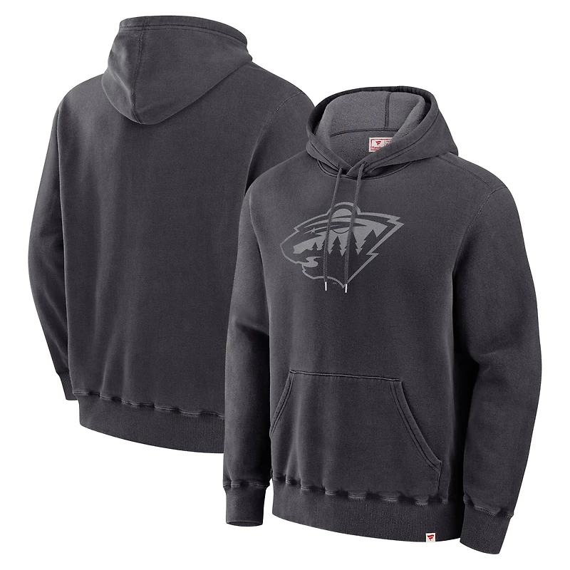 Sweat à capuche noir pour hommes Fanatics Minnesota Wild fabriqué au Canada